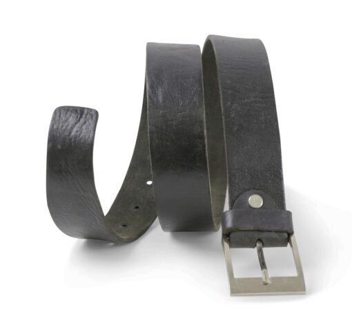 Black Leather Belt For Men - Image 3
