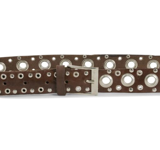 Wonderful Leather Belt With Iron Circles - Image 2