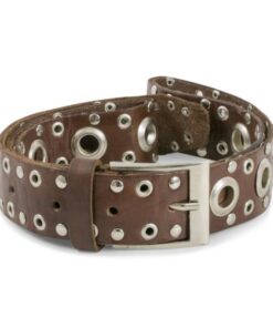 Wonderful Leather Belt With Iron Circles