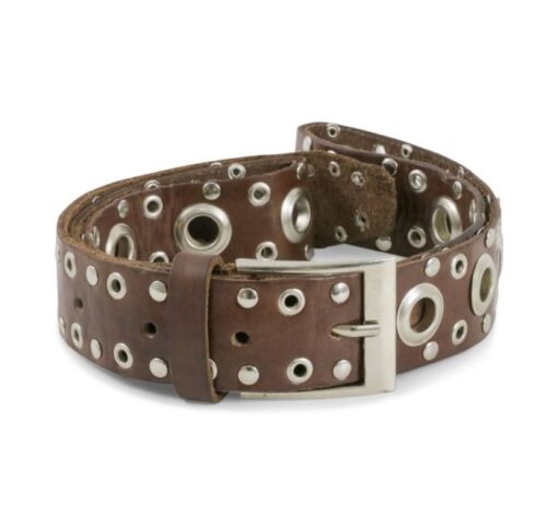 Wonderful Leather Belt With Iron Circles
