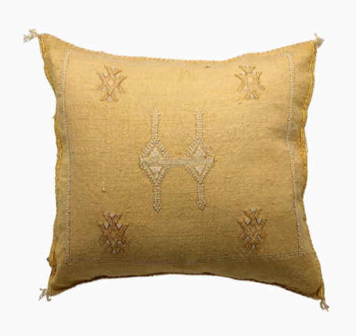 Sabra Cactus Silk Cushion Saffron