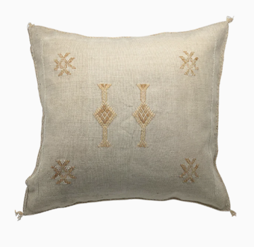 Sabra Cactus Silk Cushion Jasmine