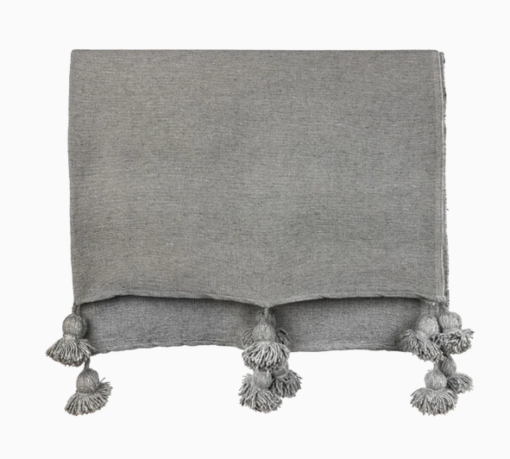 Pom Pom Blanket Ash