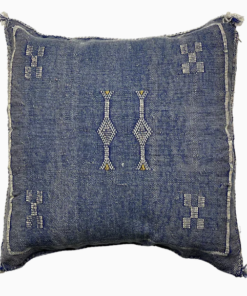 Sabra Cactus Silk Cushion denim