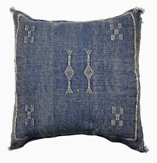 Sabra Cactus Silk Cushion denim
