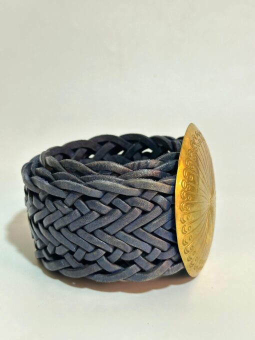 Introducing Our Stylish Blue Thick Belts with Rounded Buckle - Image 3