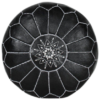 Black Moroccan Pouf