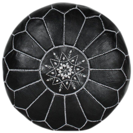 Black Moroccan Pouf