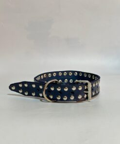 Stylish Leather Dog Belt with Rounded Dots